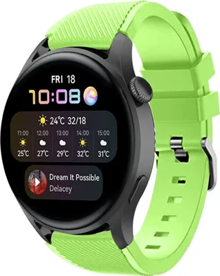 Produktbild von Strap-it Huawei Watch 3 (Pro) Silikonarmband (Hellgrün)