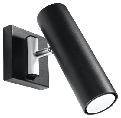 Zdjęcie produktu dla Kinkiet DIREZIONE czarno-biały-chromowany 1xGU10x40W metal wym:20x18x18cm IP20 Sollux Lighting