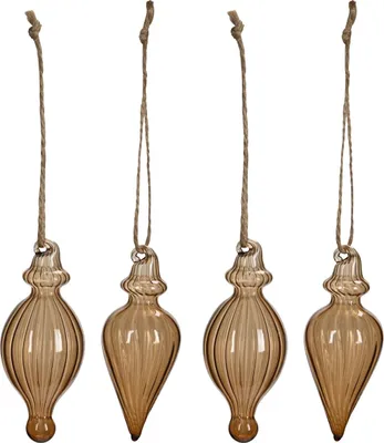 Produktbild von Weihnachtsschmuck in Braun, aus Glas in 9 cm als Christbaumdeko