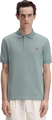 Produktbild von Fred Perry Polo blau grau Piqué einfarbig Baumwolle