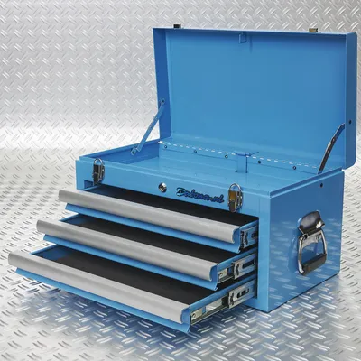 Productafbeelding van Gereedschapskist met drie lades - blauw