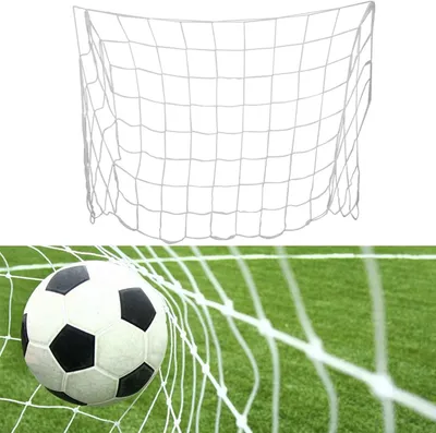 Imagen del producto de Red de fútbol resistente a la intemperie, de 1,2 x 0,8 metros, fabricada en polipropileno, red de repuesto para partidos de fútbol