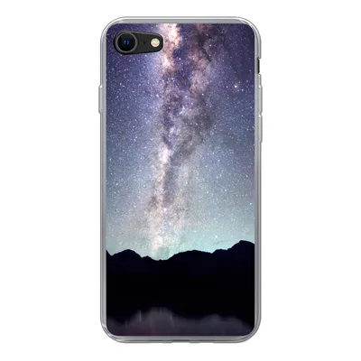 Produktbild von MuchoWow® Handyhülle Schutzhülle Hülle für iPhone 7 Universum - Galaxie - Sternenhimmel - Jungen - Mädchen - Kinder Silikon Softcase Handy Hülle - Kartenhalter