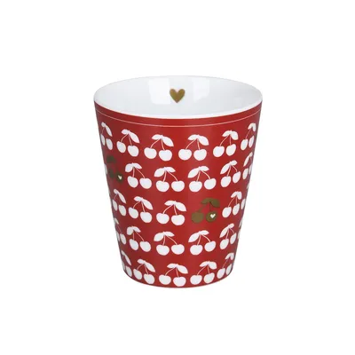 Produktbild von Krasilnikoff - Happy Mug HM1160 - Cherries, scarlet red - 330ml