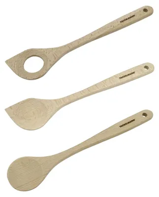 Image de Lot de 3 cuillères en bois 30 cm Fackelmann Nature