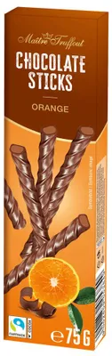Produktbild von Milchschokoladesticks Orange 75g