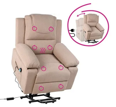 Produktbild von Massage-Relaxsessel mit Heizfunktion Liftelo - braun