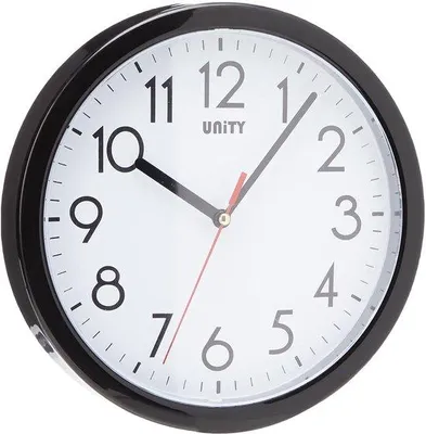 Zdjęcie produktu dla Czarny zegar ścienny, Hastings, „Stille Schwung”, styl nowoczesny, 22 cm