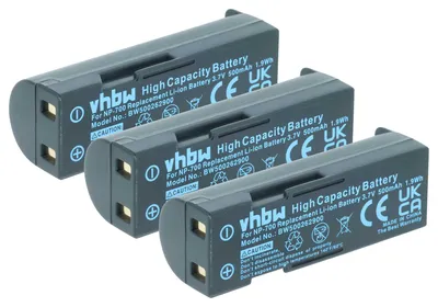 Produktbild von vhbw 3x Akku kompatibel mit Minolta Dimage X60, X50 Kamera (500 mAh, 3,7 V, Li-Ion)