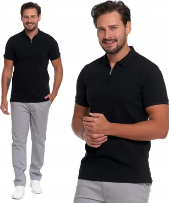 Immagine prodotto di Moraj | Elegante polo - Taglia L - Maniche corte - Con cerniera - Abbigliamento casual