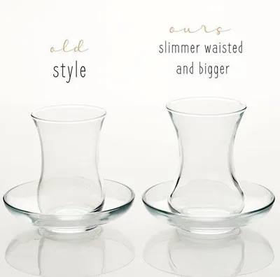 Image de Coffret de tasses à café en verre de luxe, 12 pièces de 120 ml