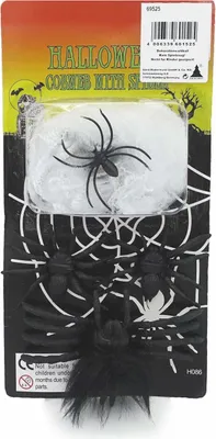 Produktbild von Spinnennetz und 4 Spinnen / Halloween Party Deko