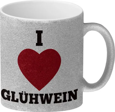 Produktbild von I Love Glühwein Glitzer-Glitzer-Kaffeebecher