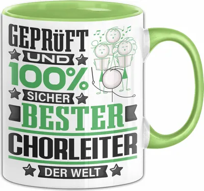 Produktbild von Chorleiter Geschenk Lustiger Spruch für Chorleiter Geschenkidee Bester Chorleiter Der Welt (Grün)