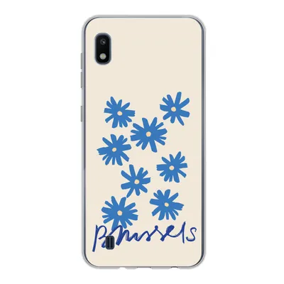 Produktbild von MuchoWow® Handyhülle Schutzhülle Hülle für Samsung Galaxy A10 Blume - Design - Brüssel - Minimalismus Silikon Softcase Handy Hülle - Schutzhülle