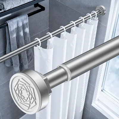 Immagine prodotto di Aste per tende regolabili, senza necessità di foratura, lunghezza da 82 a 204 cm