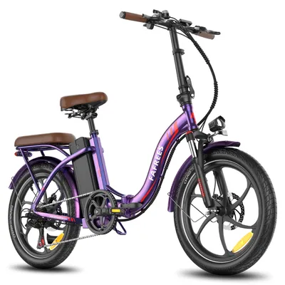 Produktbild von E-Bike Rostfreie Aluminiumlegierung 20 Zoll bis zu 130 - 180 km 36 V 25 Ah 900 Wh Wasserdicht IP54 mit 7 Gang, Lila