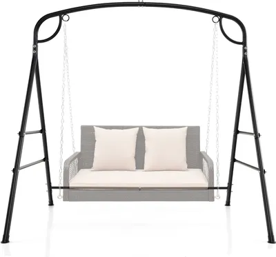 Produktbild von GOPLUS Hollywoodschaukelgestell, Schaukelgestell aus Metall mit 300kg Tragkraft, Metallgestell für Gartenschaukel Hollywoodschaukel Hängebank Schaukelbank, Gestell Rahmen für Garten Balkon