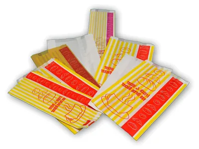 Produktbild von 100 Stück Bäckerfaltenbeutel in Weiß, Format 200x70x400 mm, Brötchenverpackungen