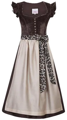 Produktbild von Dirndl Oberhofen 75cm Länge espresso-taupe/leo 34