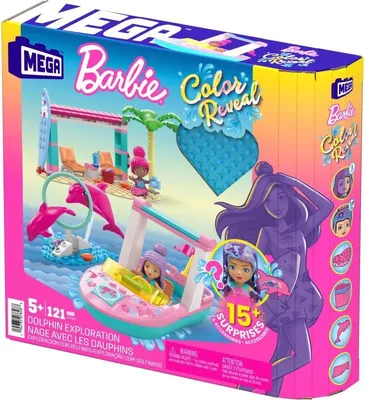 Image de Promo Mega Bloks Colour Reveal Dolphin Adventure Set Hhw83 P4 Mattel Bricks