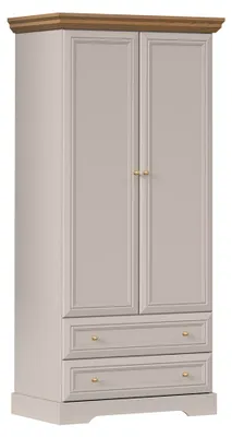 Produktbild von Schrank Dulci mit 2 Schubladen und 2 Türen, Kaschmir und Holzoptik, 188.8cm