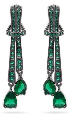 Image de AVANT-GARDE PARIS Boucles d'oreilles pendantes nœud vert