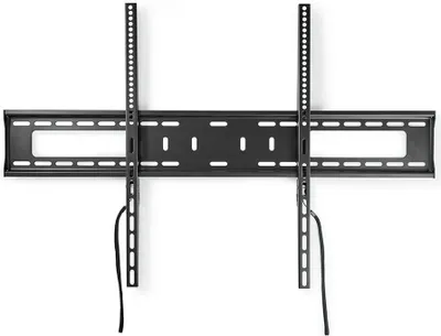 Image de Nedis support TV mural fixe - 60 - 100 " - poids d'écran maximal supporté : 75 kg - distance minimale du mur : 30.5 mm - métal / acier - noir