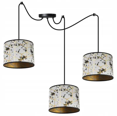 Produktbild von Spinnen Pendelleuchte Gold – Moderne Hängelampe mit Lampenschirm Deckenleuchte Design