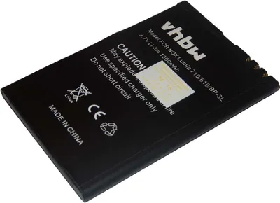 Produktbild von vhbw Akku kompatibel mit Nokia Asha 303 Handy Smartphone Telefon (1300 mAh, 3,7 V, Li-Ion)