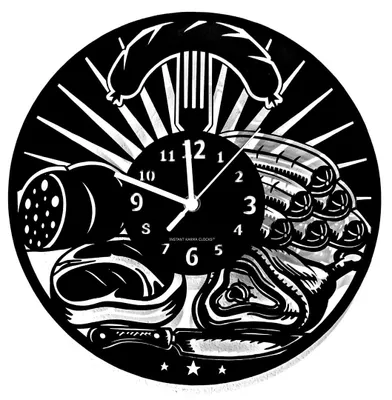Image de Horloge mural en bois avec mouvement quartz silencieux