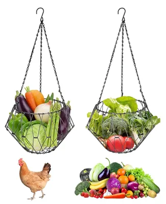 Imagen del producto de Comederos colgantes para gallinas, 2 unidades, plegables, para verduras y frutas