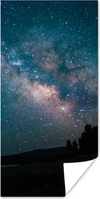 Produktbild von MuchoWow® Poster Sterne - Planeten - Galaxie - Jungen - Mädchen - Kinder 75x150 cm - Dekoration für die Wände
