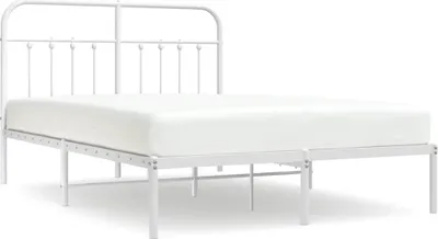 Obrázek produktu pro vidaXL Postel s čelem kovová bílá 150x200 cm
