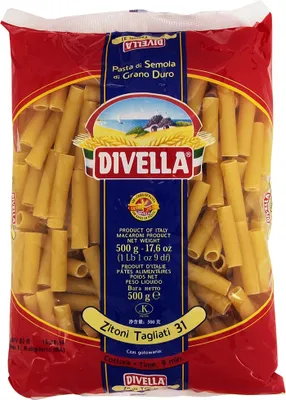 Produktbild von 24x Divella Pasta Zitoni Tagliati N.31 500g