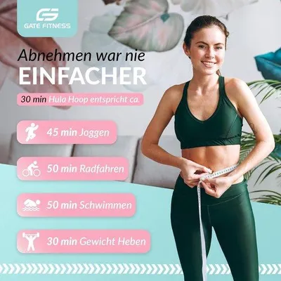 Obrázok produktu pre Fitness koliesko pre dospelých – chudnutie – hula-hoop s výstupkami – prémiový obruč – váha – pre začiatočníkov aj pokročilých