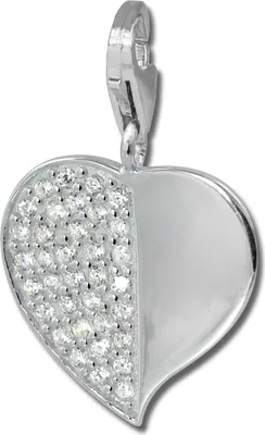 Produktbild von SilberDream Charm Armband Anhänger Herz Zirkonia 925 Echt Silber FC233W