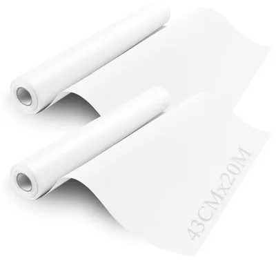 Produktbild von Zeichenpapier Rolle 43 cm x 20 m - 2 Stück - Papier - Zeichenblock - Buntpapier - Leicht - Zeichenrolle