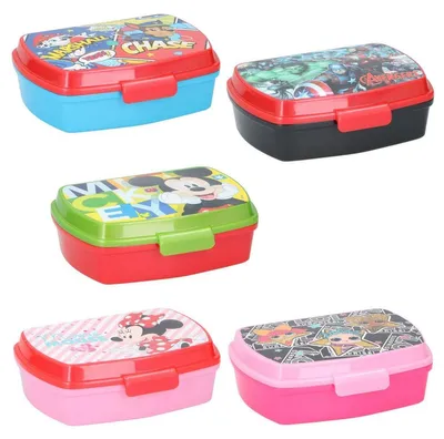 Produktbild von Brotdose 17x13x5,5cm Avengers, Paw Patrol, Mickey, Minnie oder LOL