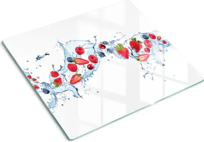 Obrázek produktu pro Kryt varné desky – Kryt na indukční desku – Ochranná skleněná deska – 60x52 cm – Skleněné ochranné desky na sporák – Odolná proti poškrábání a nárazům – Snadné čištění – Hygienická – Tvrzené sklo – Protiskluzové nožičky – Ovocná voda