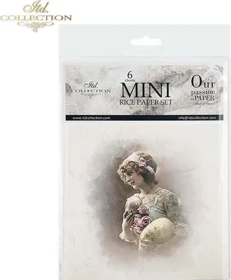 Immagine prodotto di ITD carta di riso decoupage SET carta artigianale, retrò, foto, ritratti RSM080