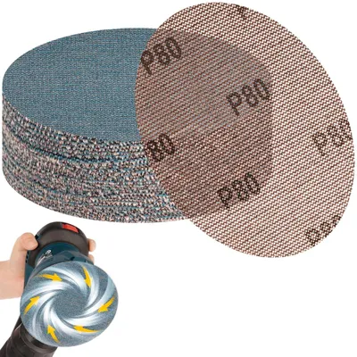 Obrázok produktu pre Sieťové brúsne kotúče 150 mm, zrno 80, 30 kusov