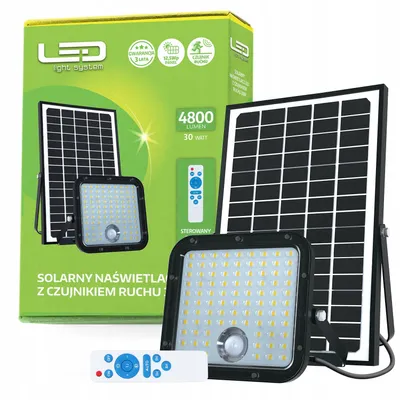 Obrázok produktu pre 30W solárna lampa LED s detektorom pohybu IP65