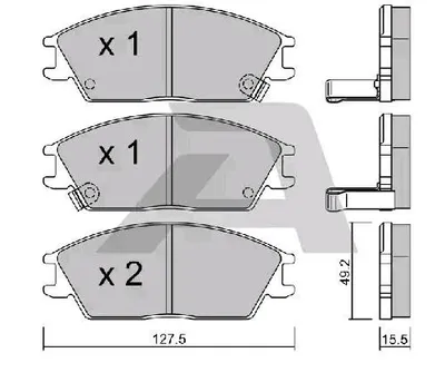 Produktbild von AISIN Bremsbeläge Satz Vorne Bremsklötze für HYUNDAI GETZ (TB) BPHY-1904