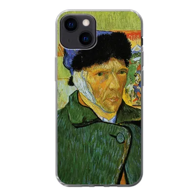 Produktbild von MuchoWow® Handyhülle Schutzhülle Hülle für iPhone 13 Selbstbildnis mit verbundenem Ohr - Vincent van Gogh Silikon Softcase Handy Hülle - Karteninhaber