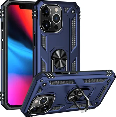 Produktbild von Armor Shield Handyhülle für Apple iPhone 13 Pro Max Hülle Ultra Hybrid Case Handy Schutzhülle, Blau