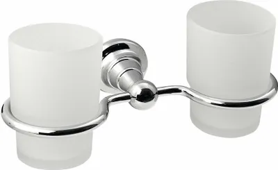 Zdjęcie produktu dla Sapho Diamond - Uchwyt na 2 szklanki, chrom/szkło mleczne 1317-05