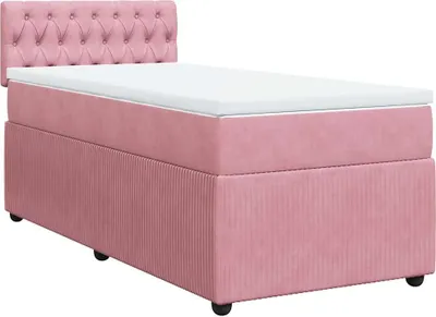 Produktbild von vidaXL Boxspringbett mit Matratze Rosa 90x190 cm Samt