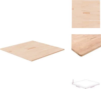 Obrázok produktu pre vidaXL Stolová doska štvorcová 70x70x1,5 cm dubové drevo neošetrené - Stolové dosky
