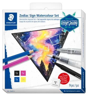 Obrázek produktu pro Staedtler 61 DJT1, Akvarelová pastelka, Fineliner, Fix, Malířský štětec, 9 kusů